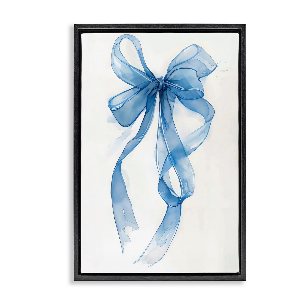 Stupell Industries Wispy Blue Bow Watercolor Floating Frame, design by LSR Design Studio